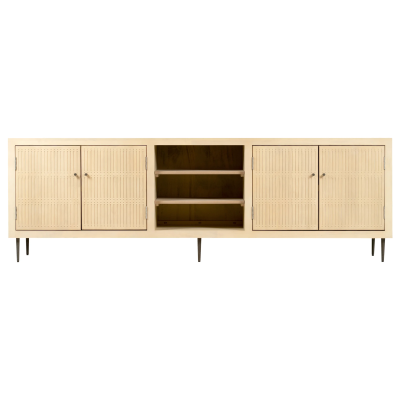 Saeger 4-Door Media Cabinet - Aged Natural