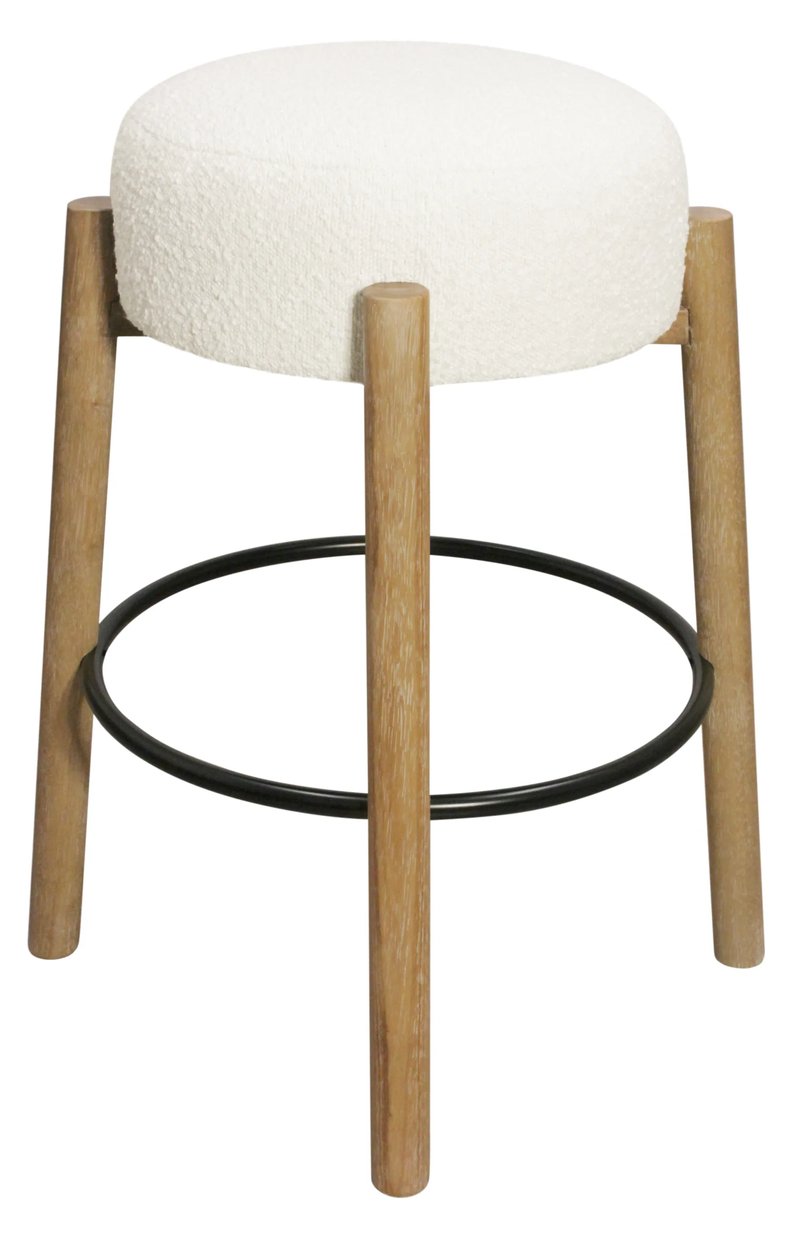 Nandy Barstool 2-Piece Set - Ivory Boucle - Image 5