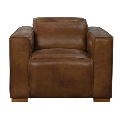 Lincolnshire Reclining Lounge Chair - Tan with Spice Tan Legs