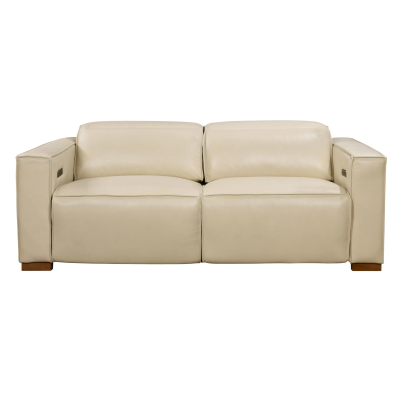 Lincolnshire Reclining Sofa - Beige with Spice Tan Legs