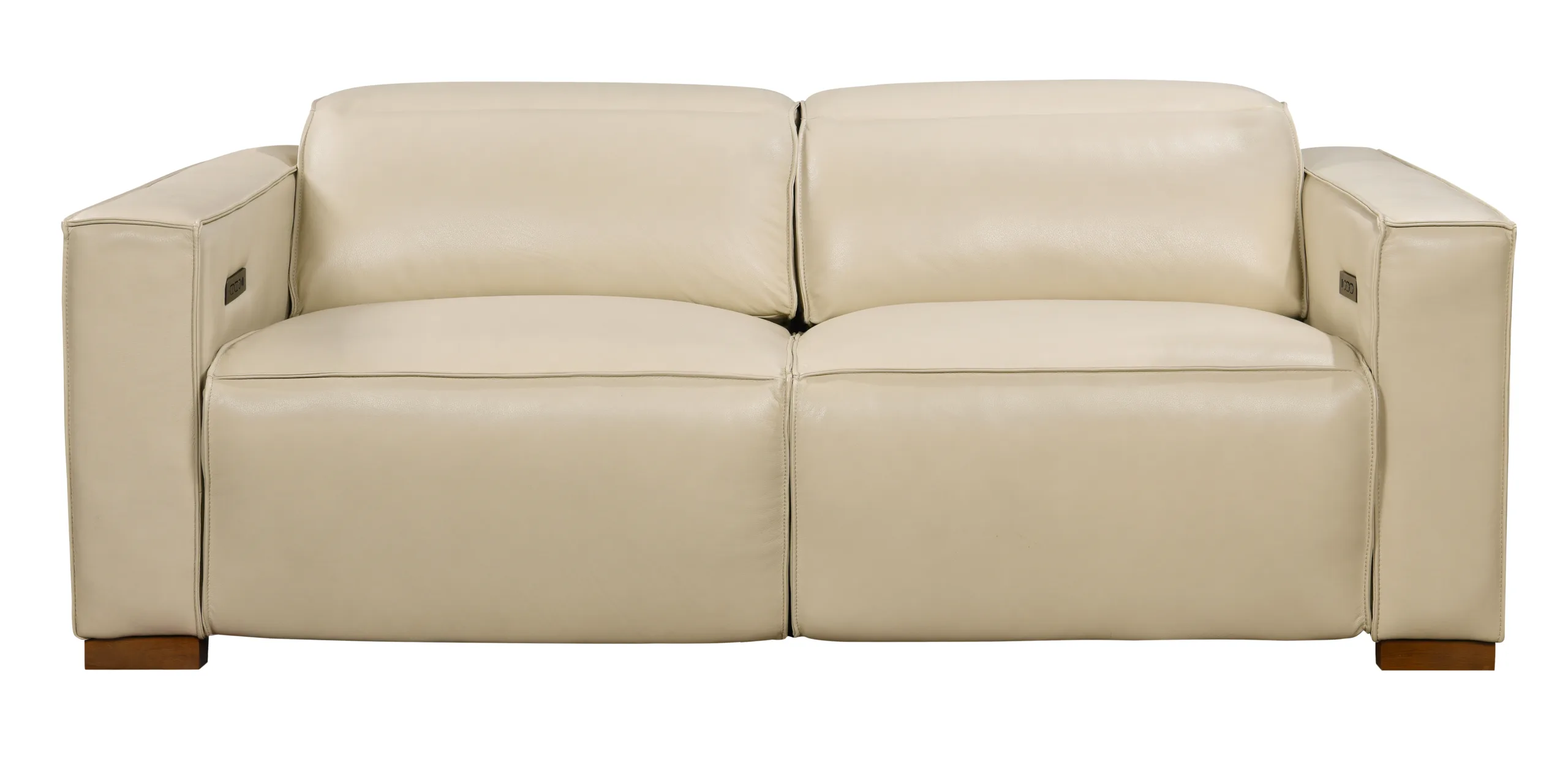 Lincolnshire Reclining Sofa - Beige with Spice Tan Legs