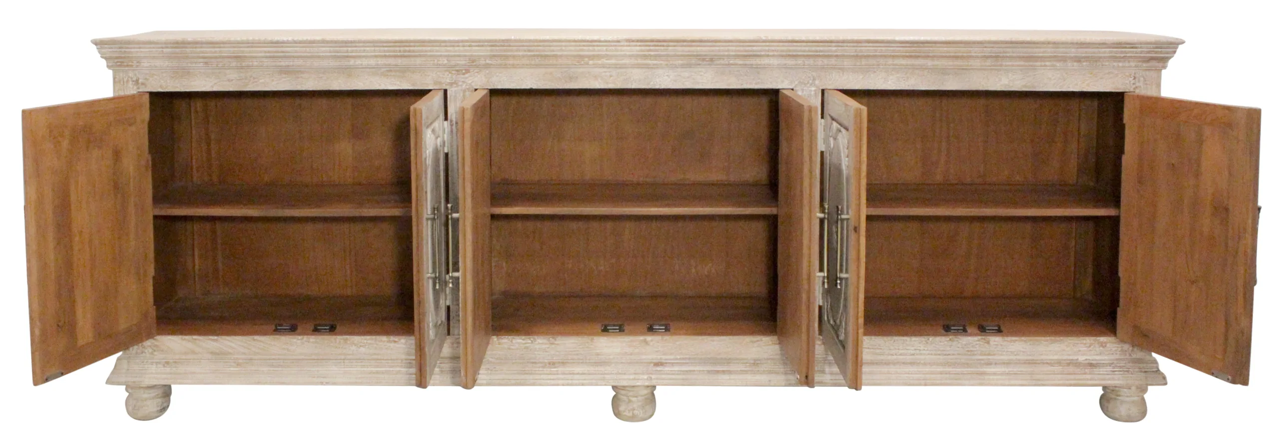 Adana 6-Door Sideboard - Distressed White - Image 3