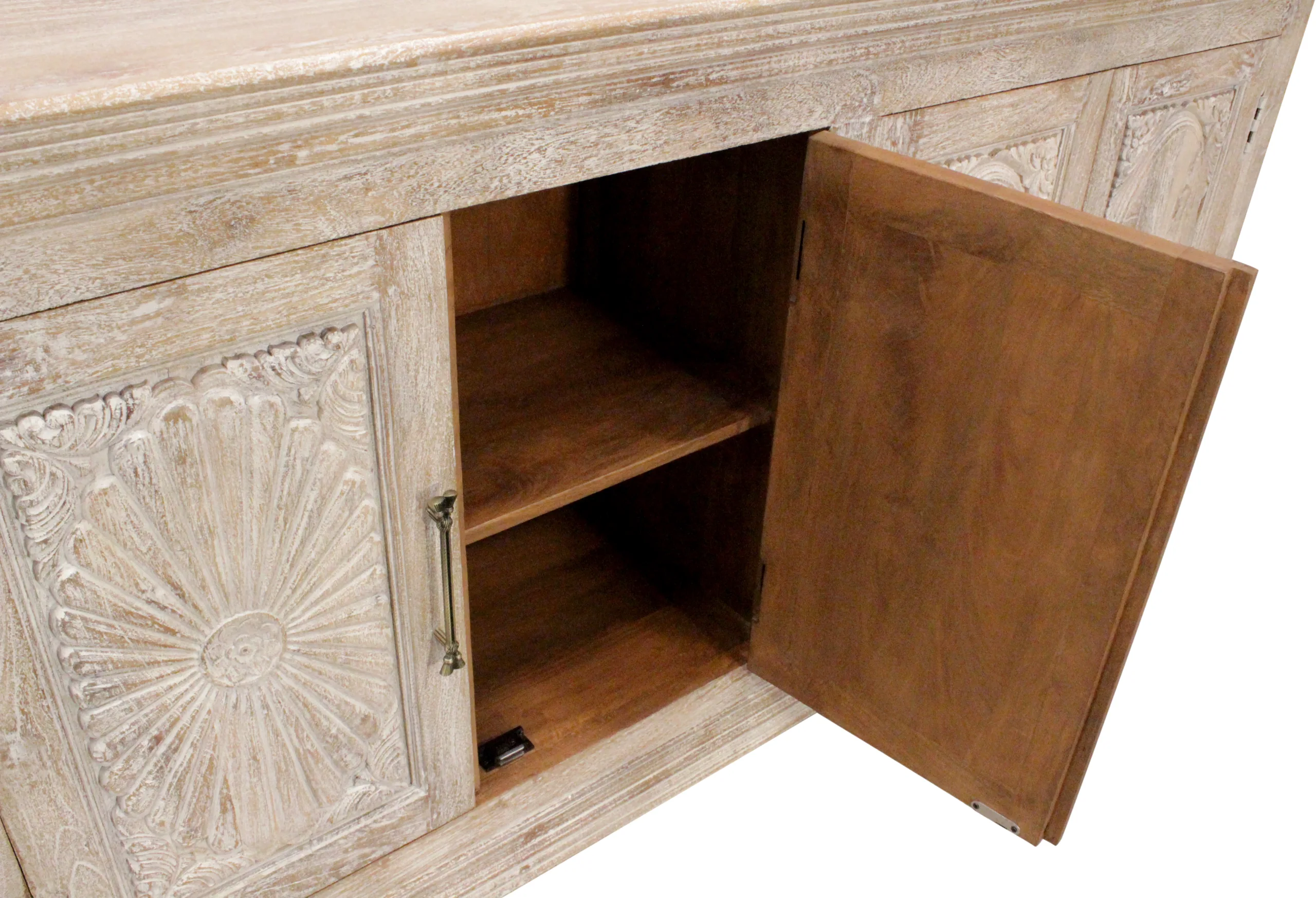 Adana 6-Door Sideboard - Distressed White - Image 6