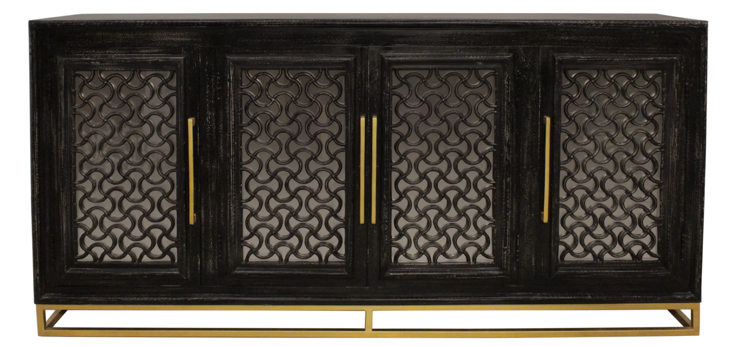 Javier 4-Door Sideboard - Antique Black