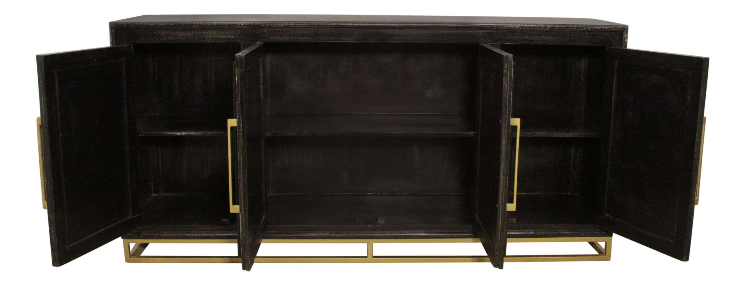Javier 4-Door Sideboard - Antique Black - Image 4