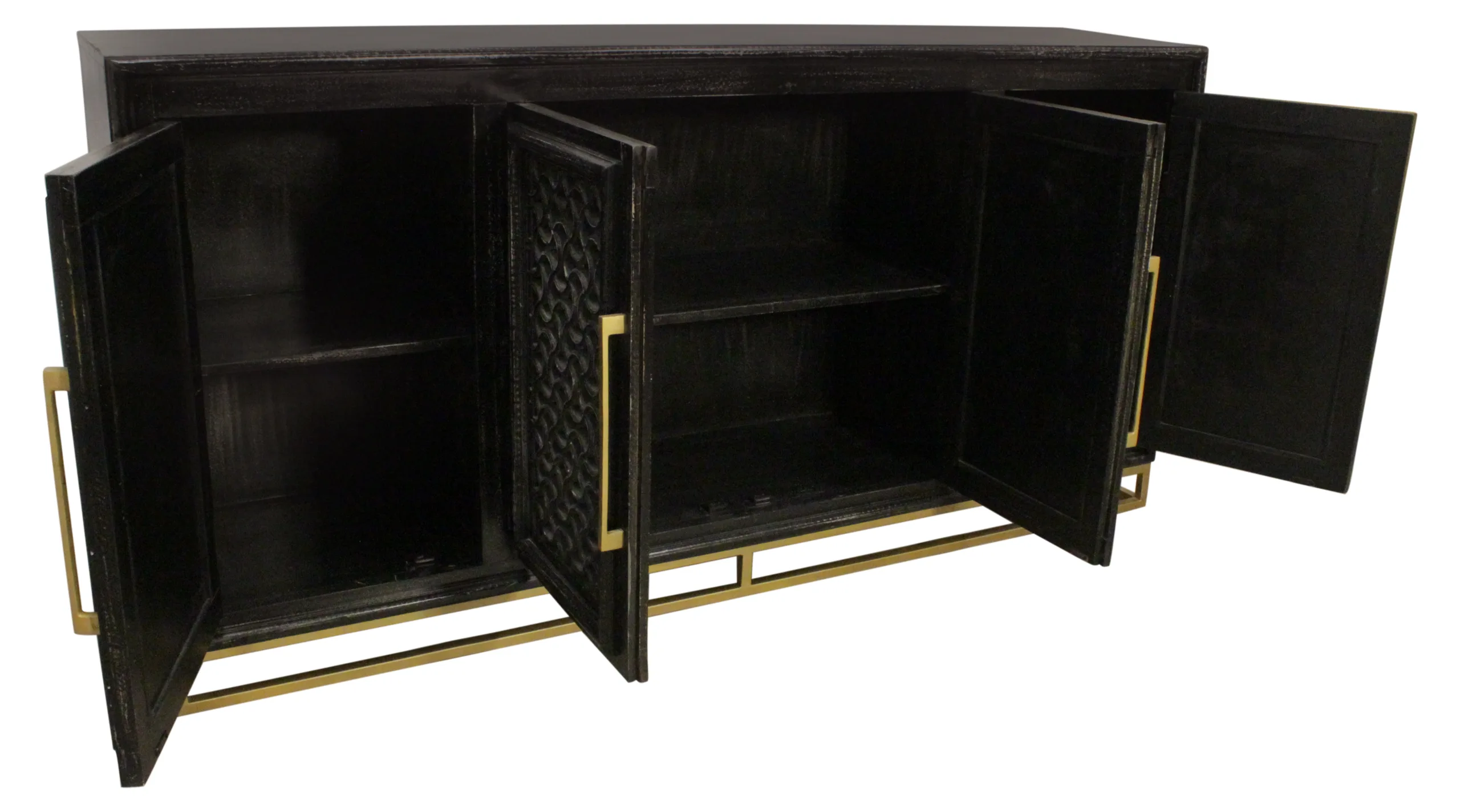 Javier 4-Door Sideboard - Antique Black - Image 5