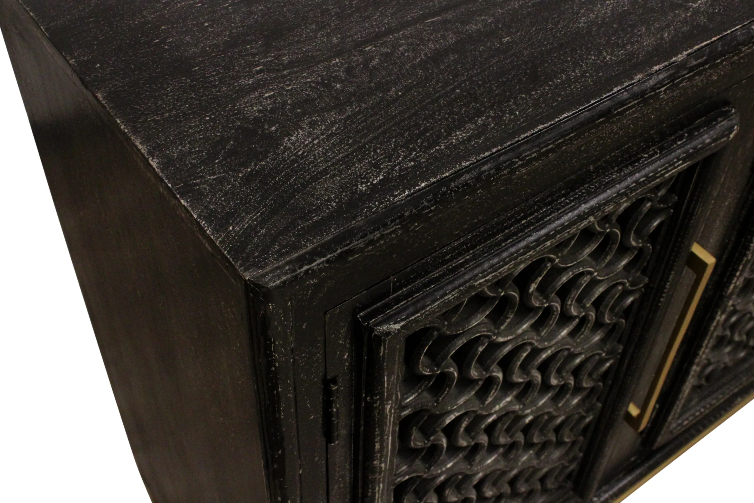 Javier 4-Door Sideboard - Antique Black - Image 6