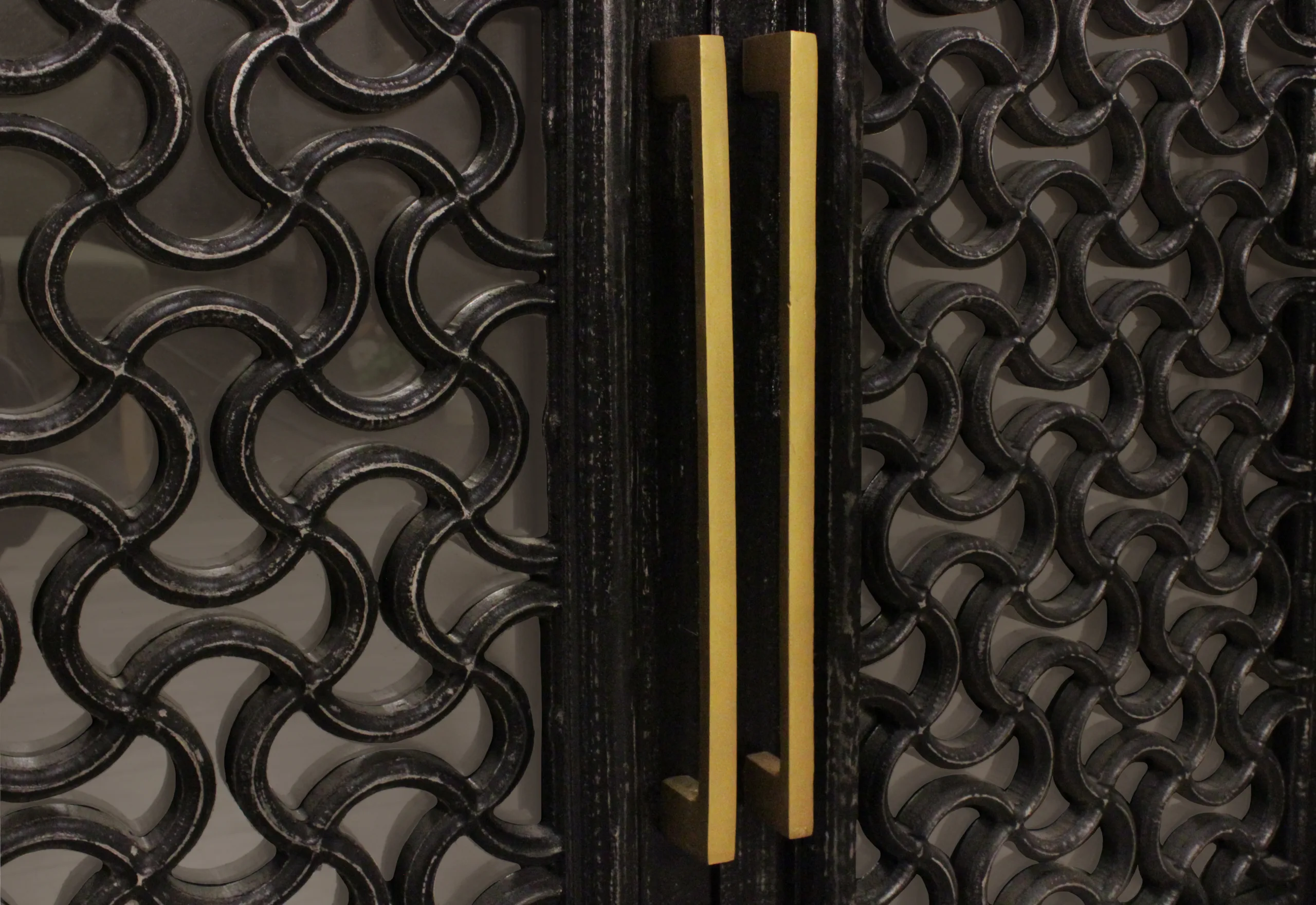 Javier 4-Door Sideboard - Antique Black - Image 9