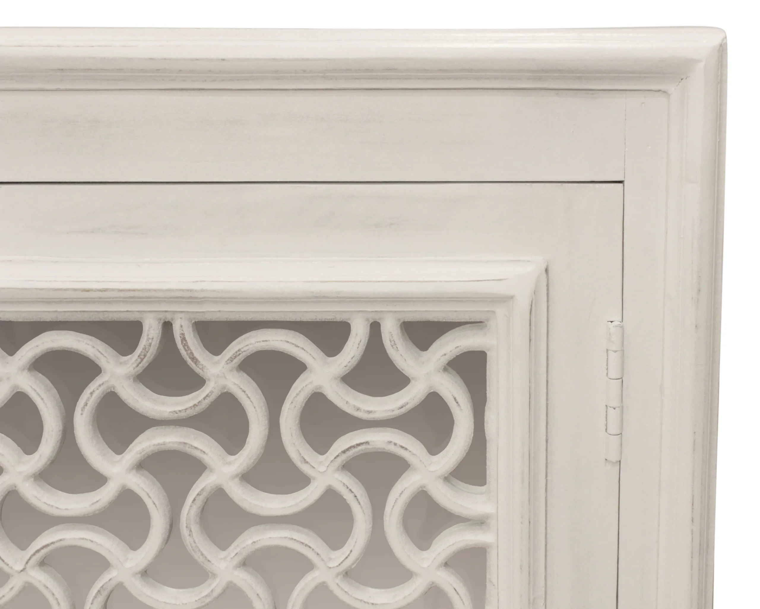 Javier 4-Door Sideboard - Distressed White - Image 8