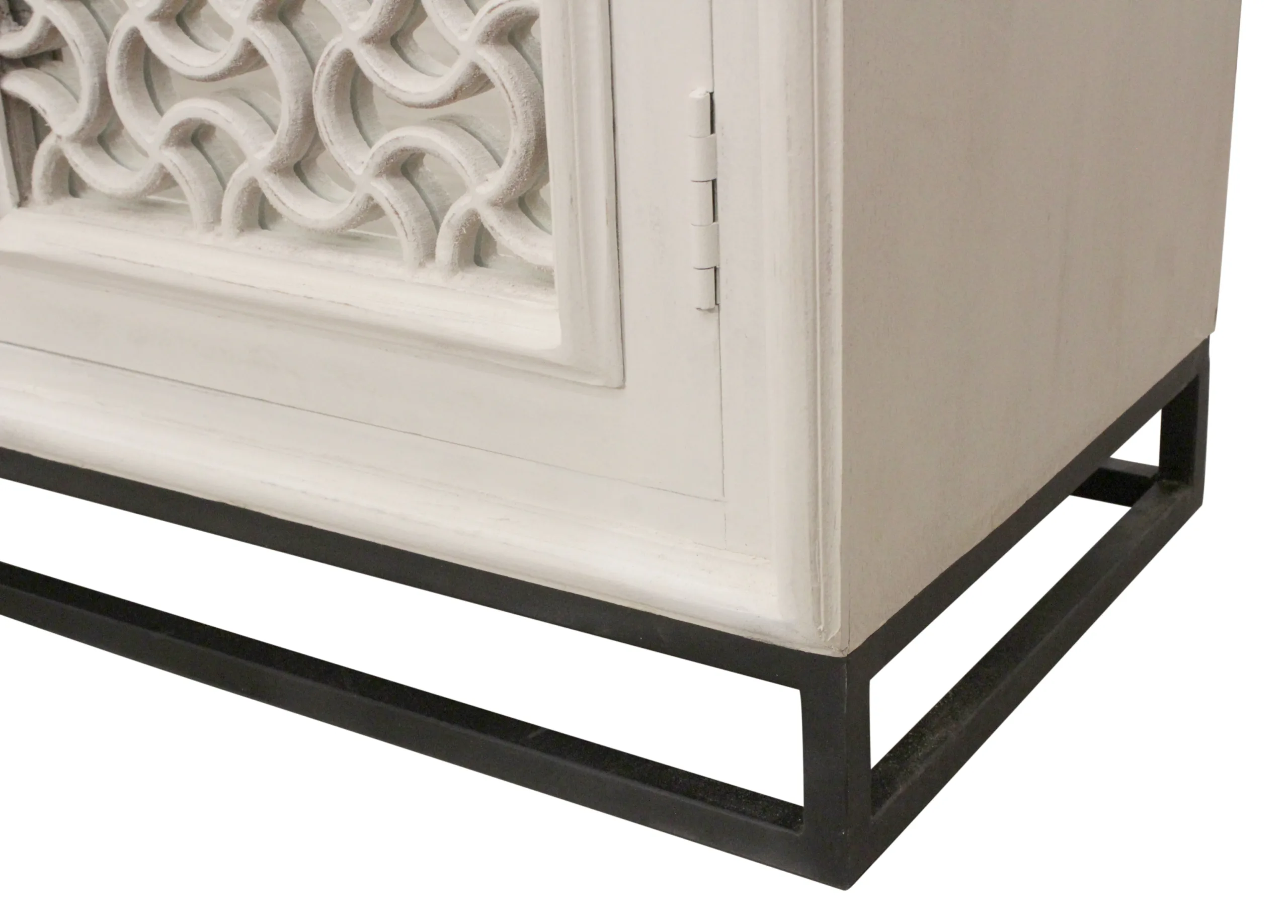 Javier 4-Door Sideboard - Distressed White - Image 9