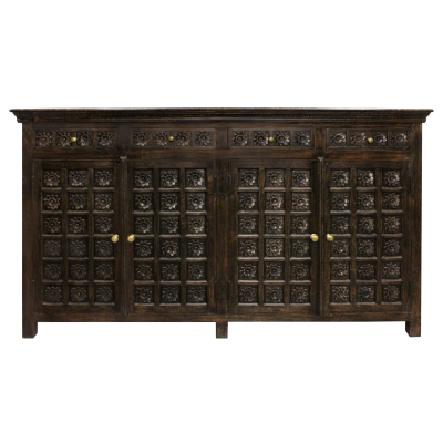 Antalya 4-Door 4-Drawer Sideboard - Antique Black