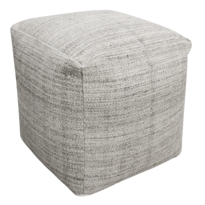 Raj Wool Pouf - Salt and Pepper