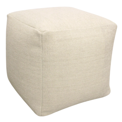 Raj Wool Pouf - Ivory