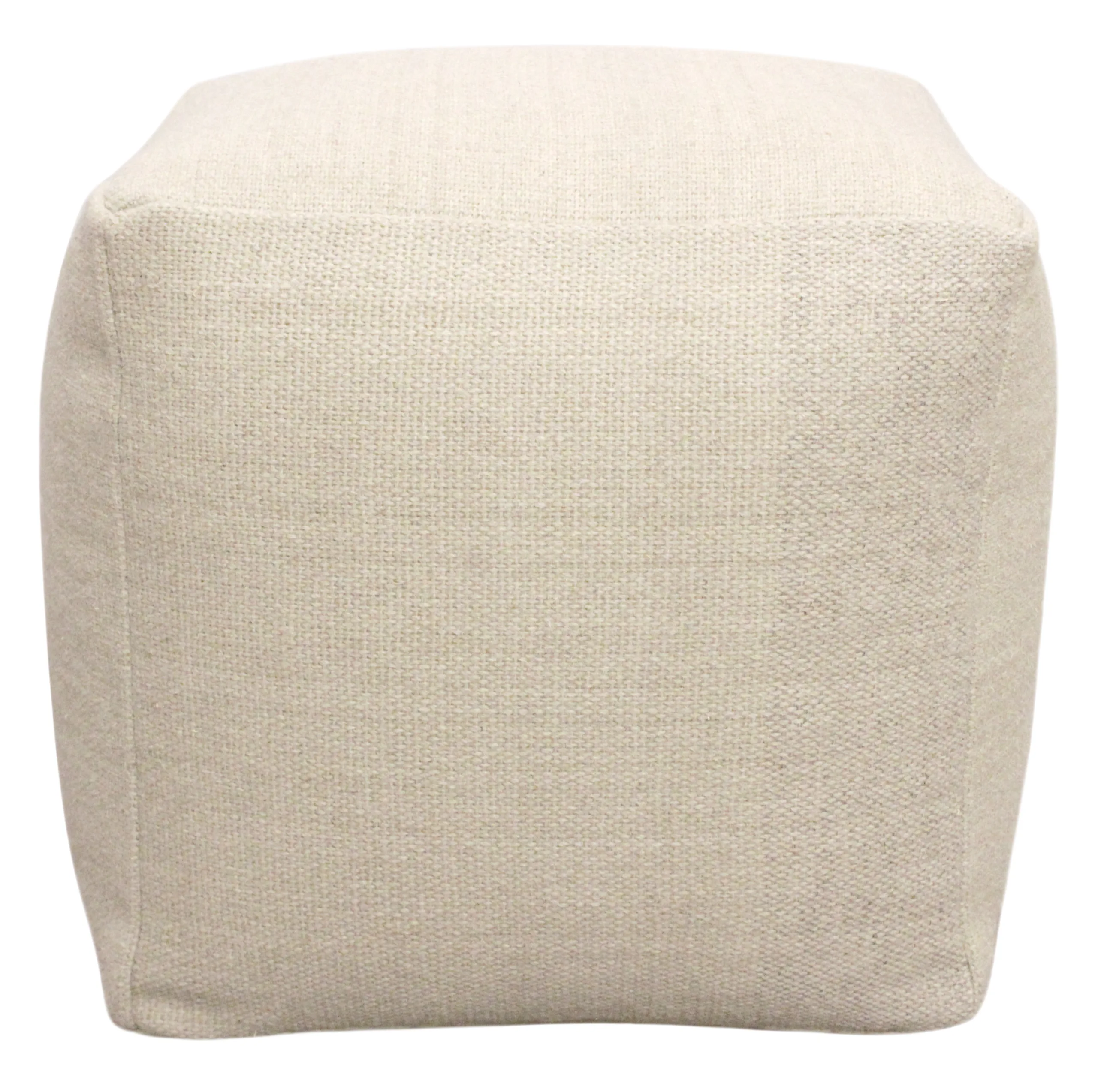 Raj Wool Pouf - Ivory - Image 2