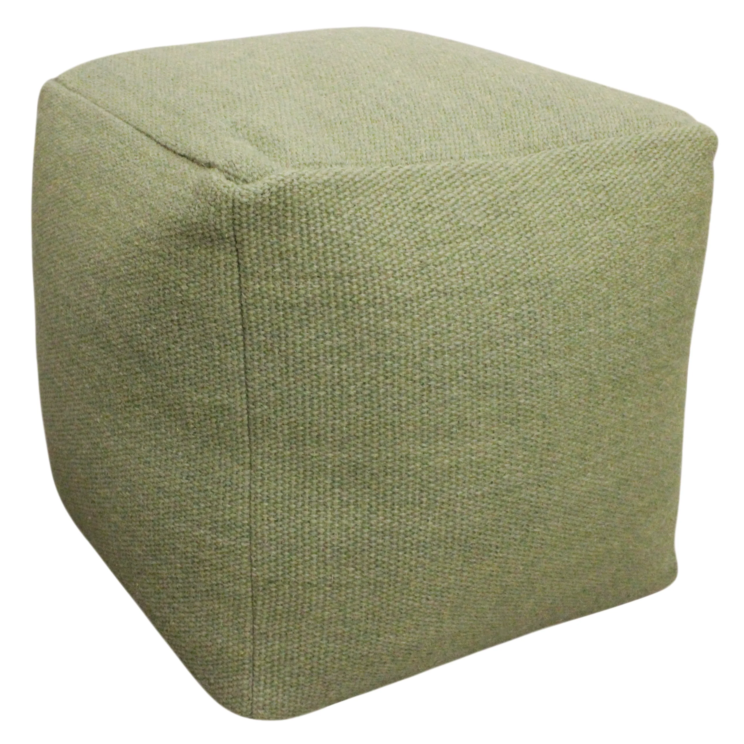 Raj Wool Pouf - Sage Green