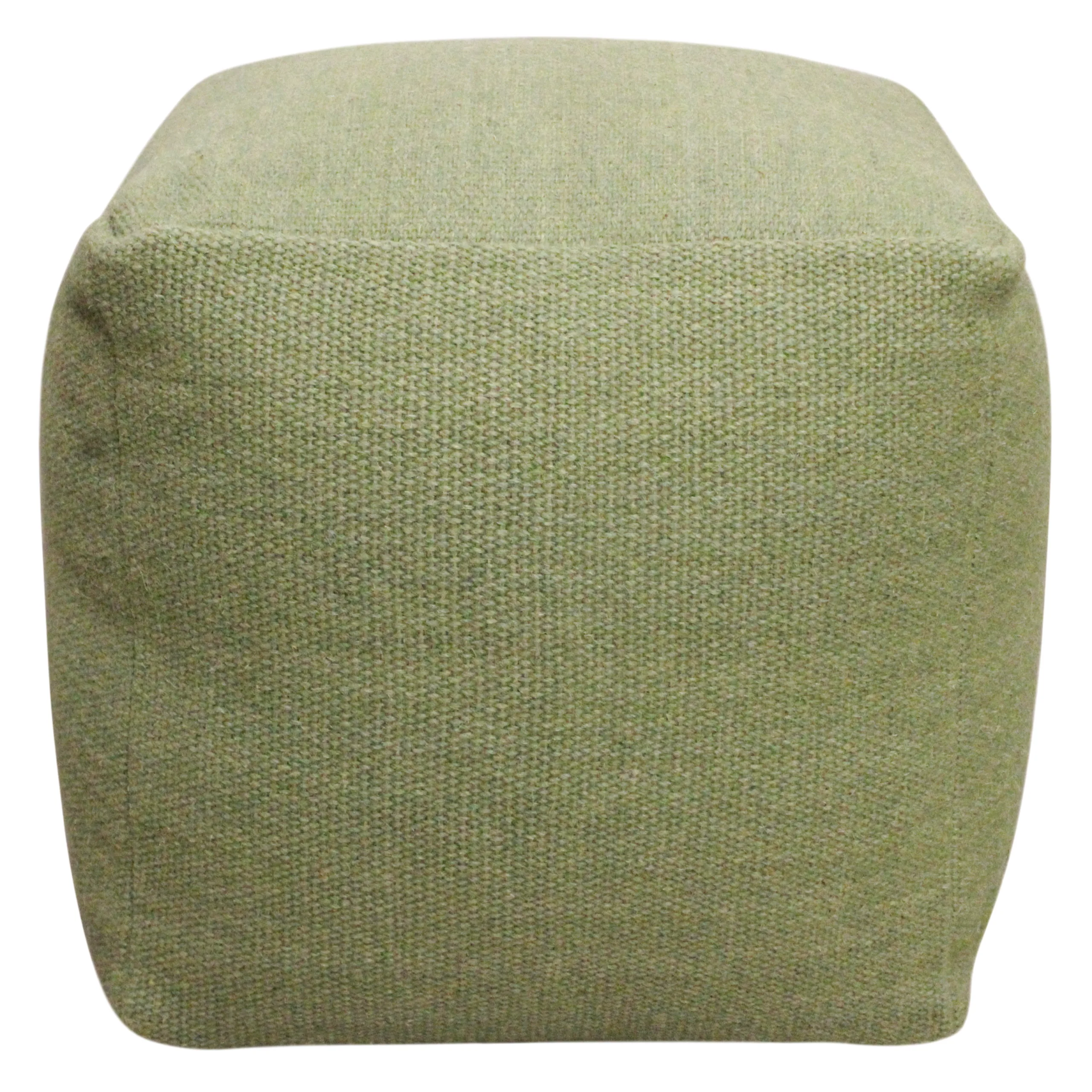 Raj Wool Pouf - Sage Green - Image 2