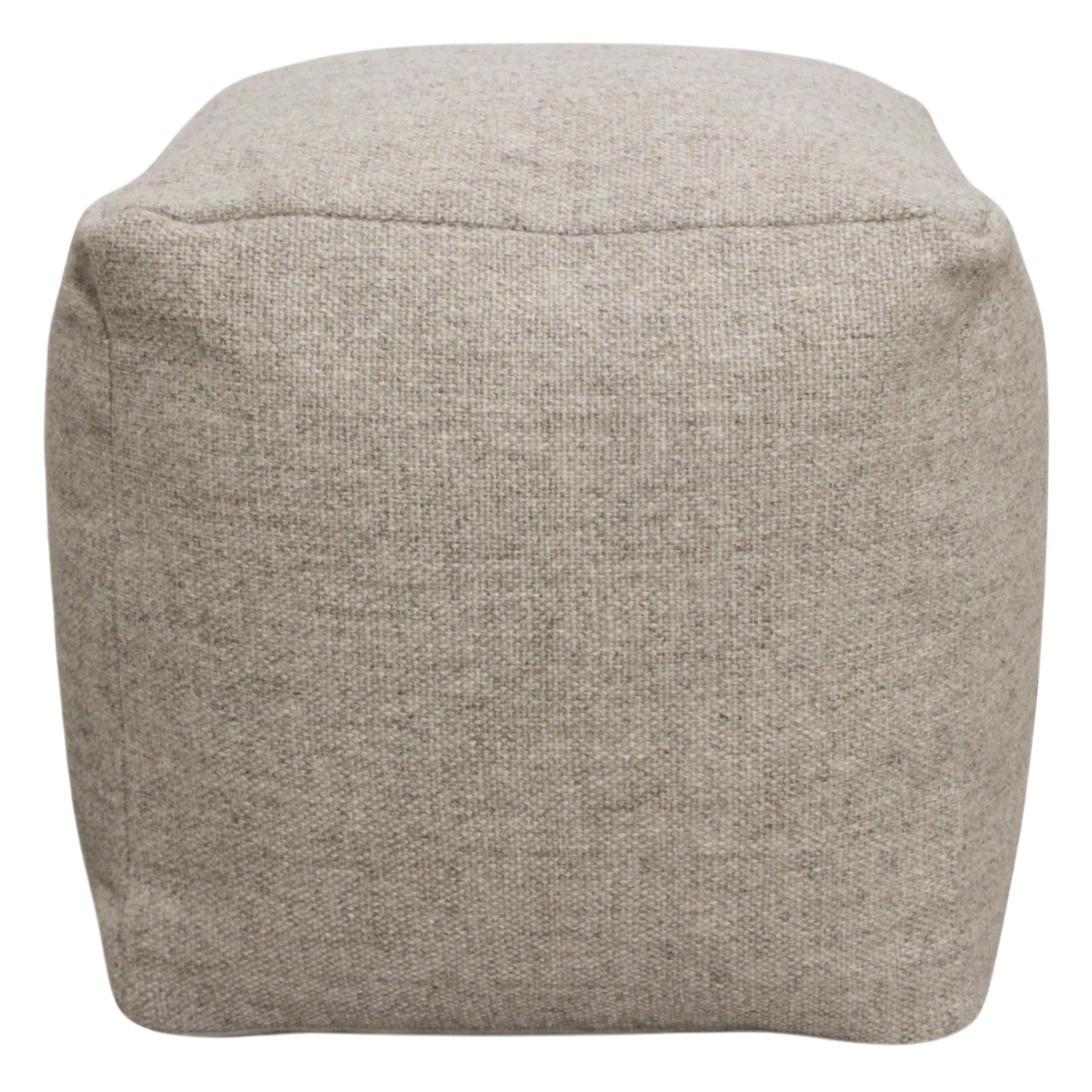 Raj Wool Pouf - Silver - Image 2