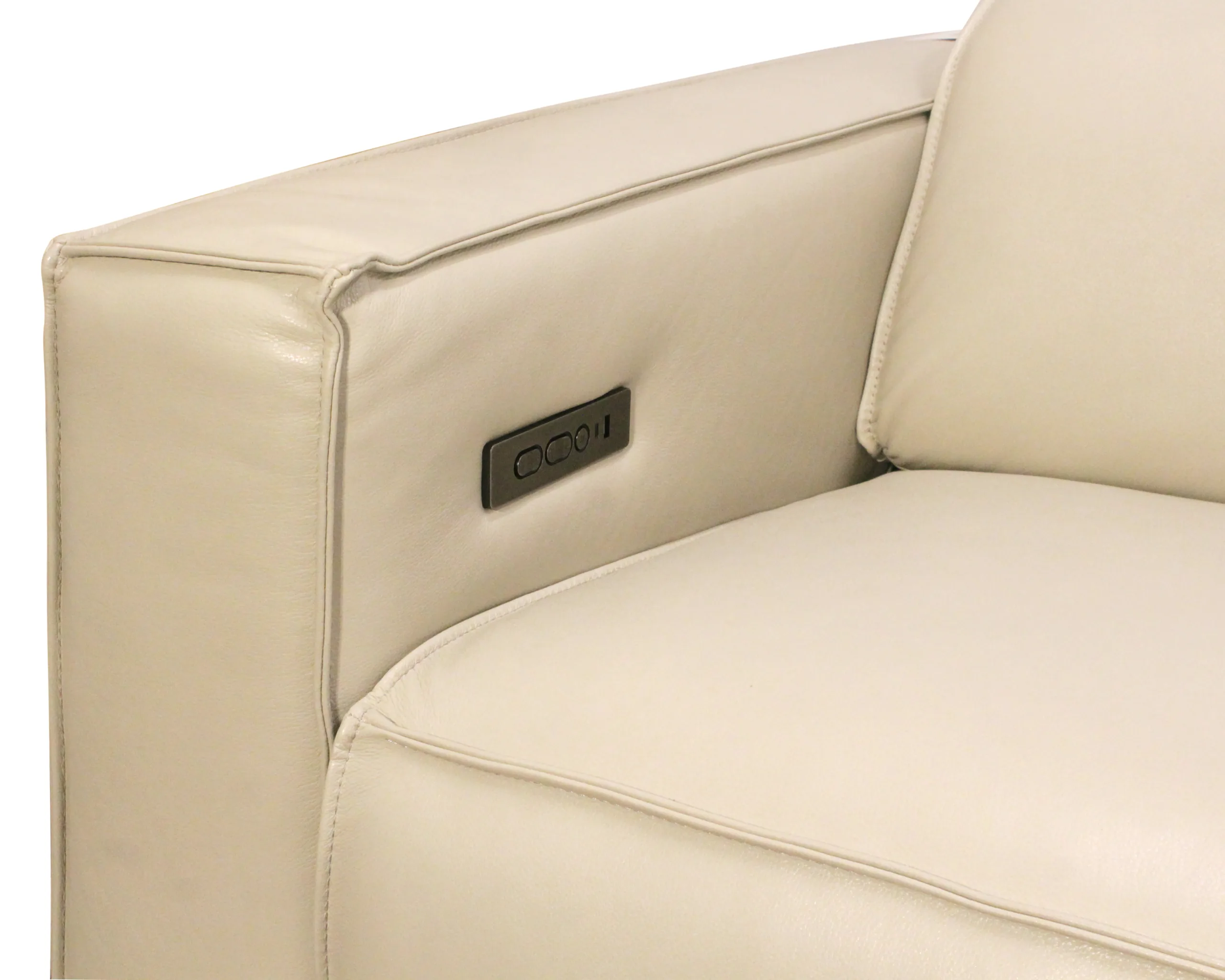 Lincolnshire Reclining Sofa - Beige with Spice Tan Legs - Image 8