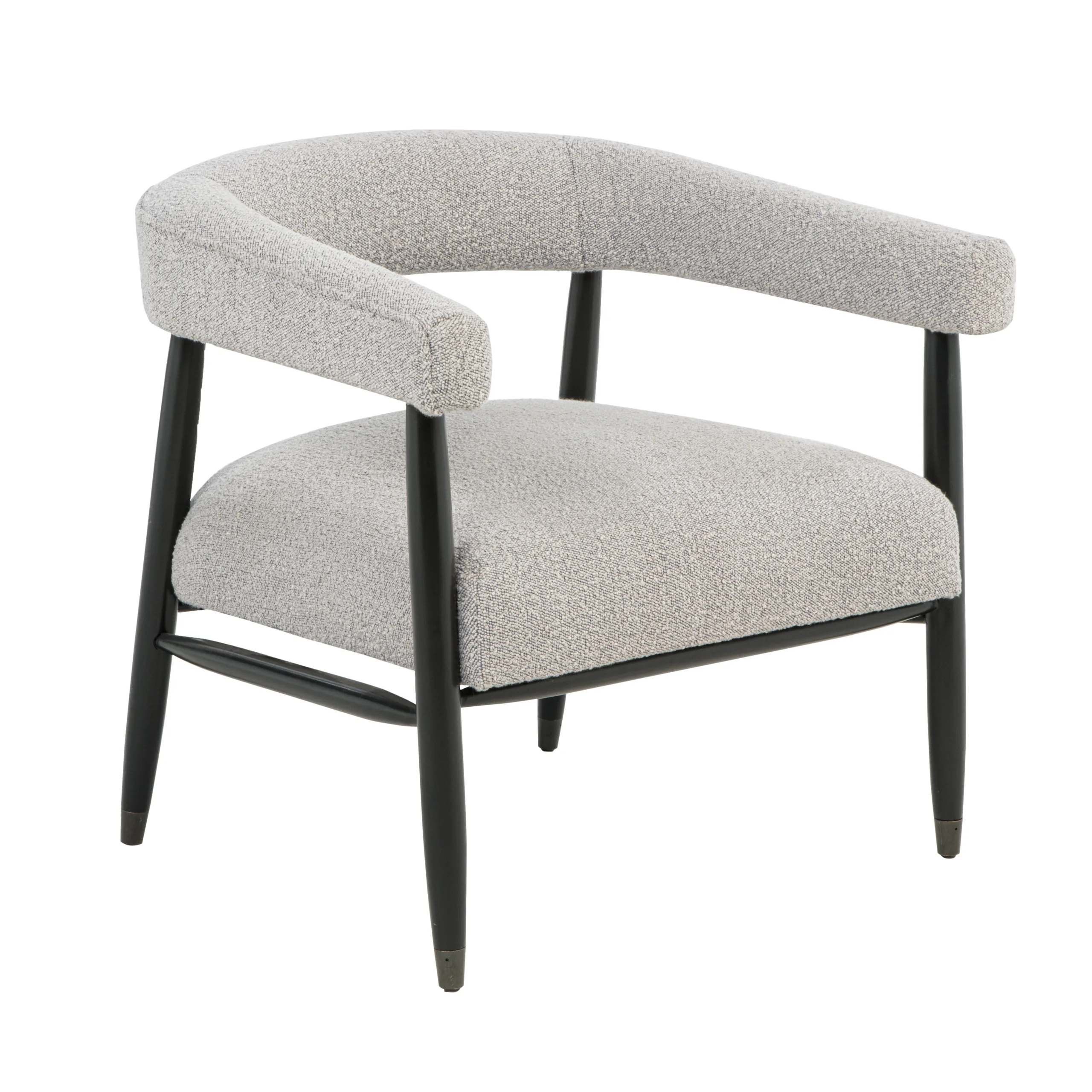Quincey Arm Chair - Silver Boucle