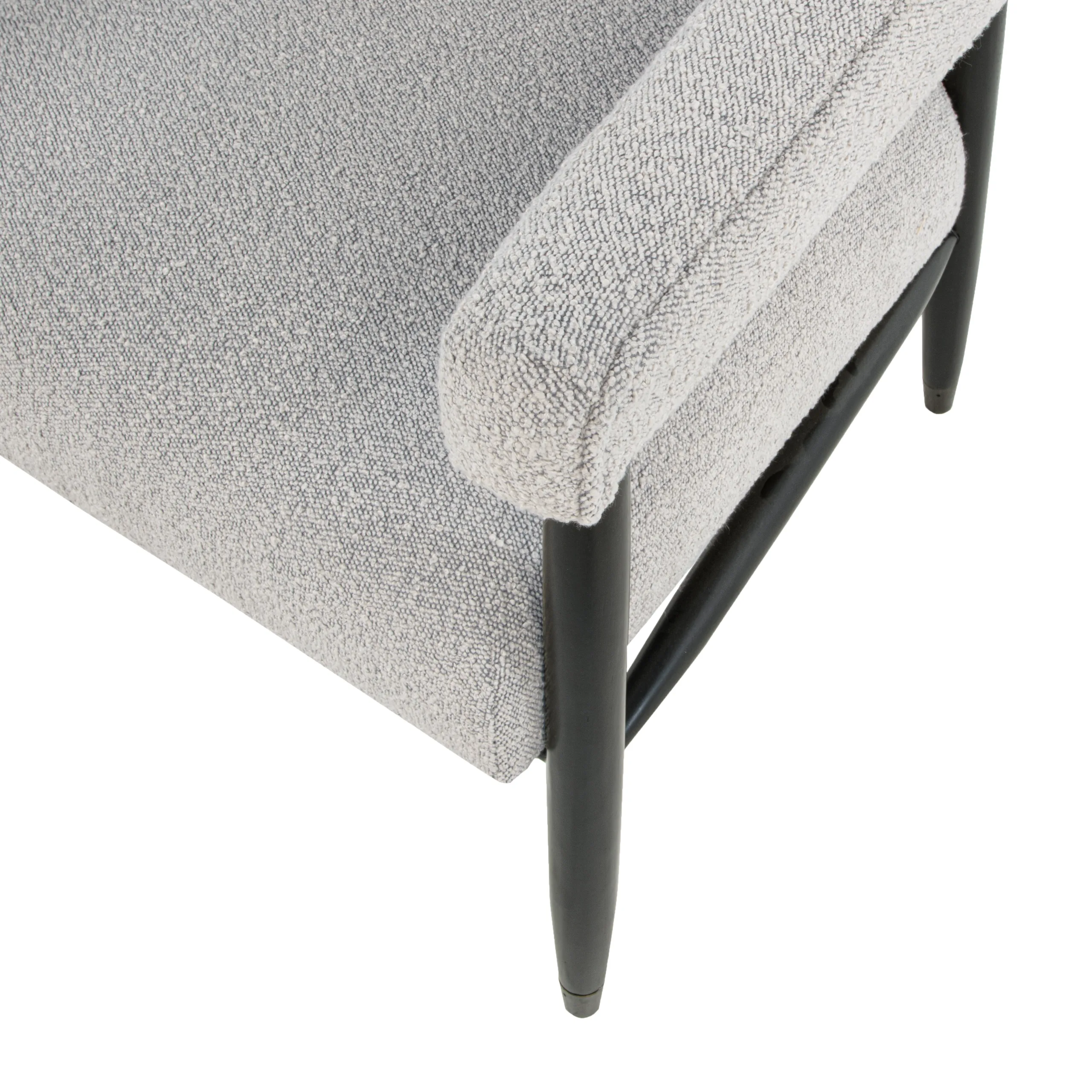 Quincey Arm Chair - Silver Boucle - Image 7