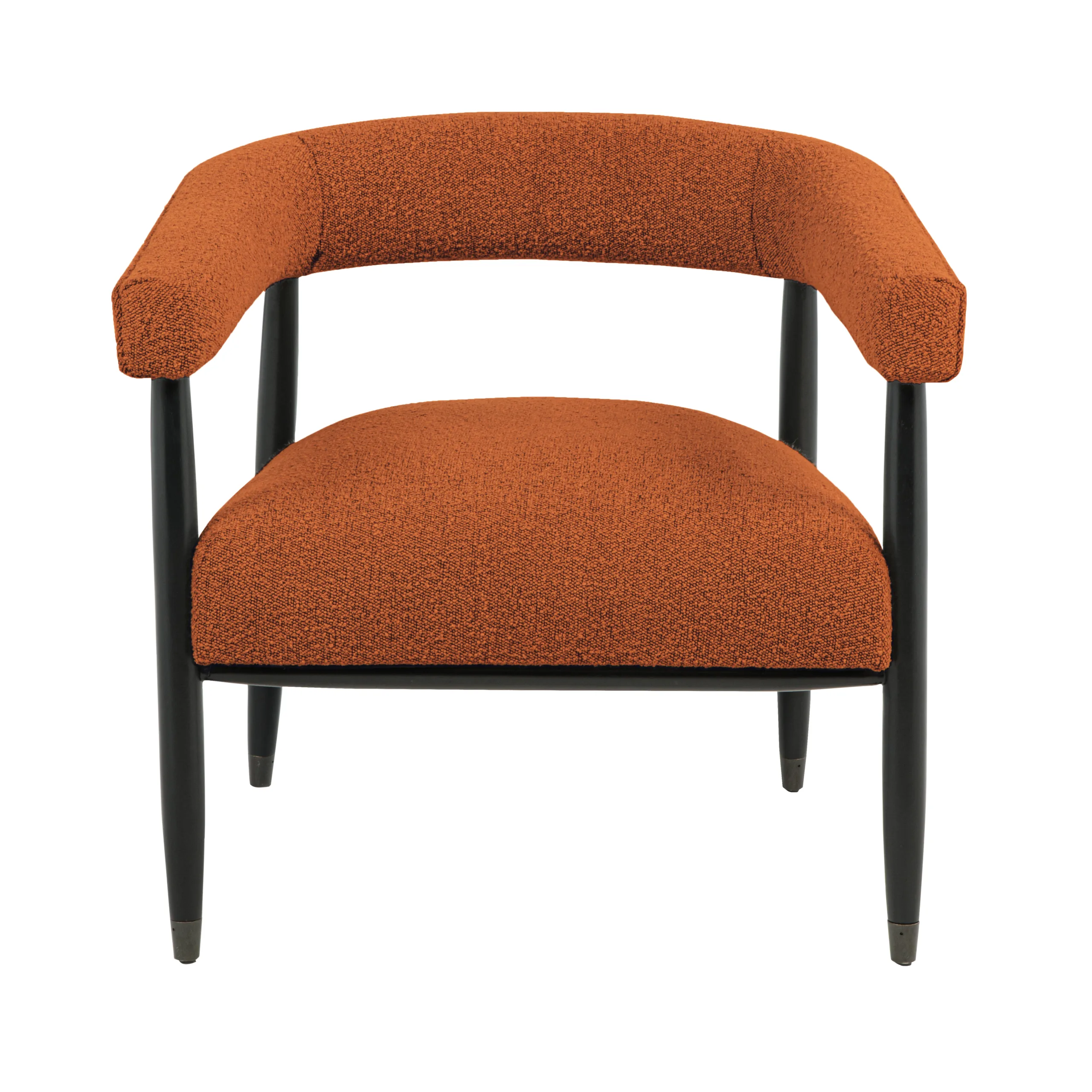 Quincey Arm Chair - Rust Boucle - Image 2