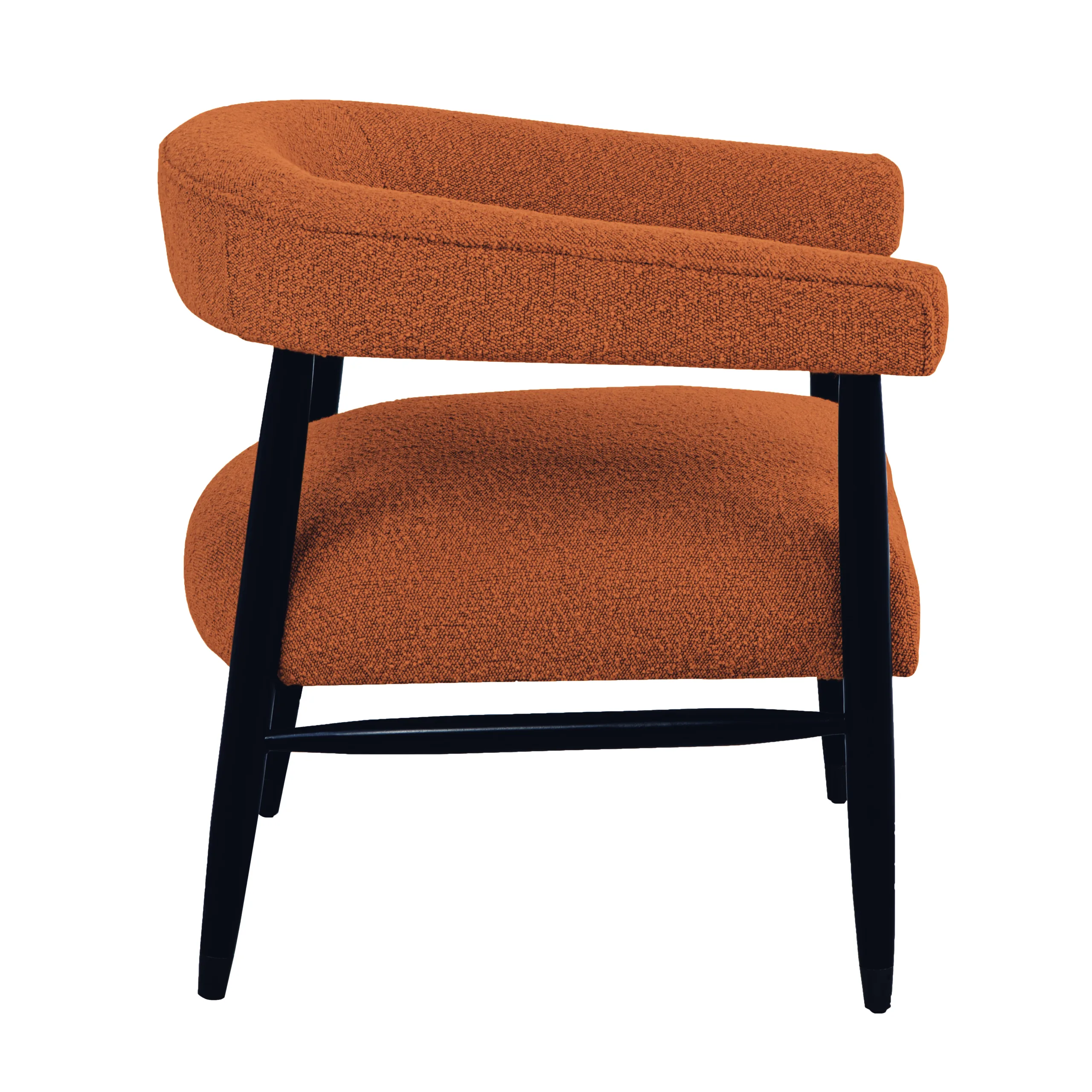 Quincey Arm Chair - Rust Boucle - Image 3
