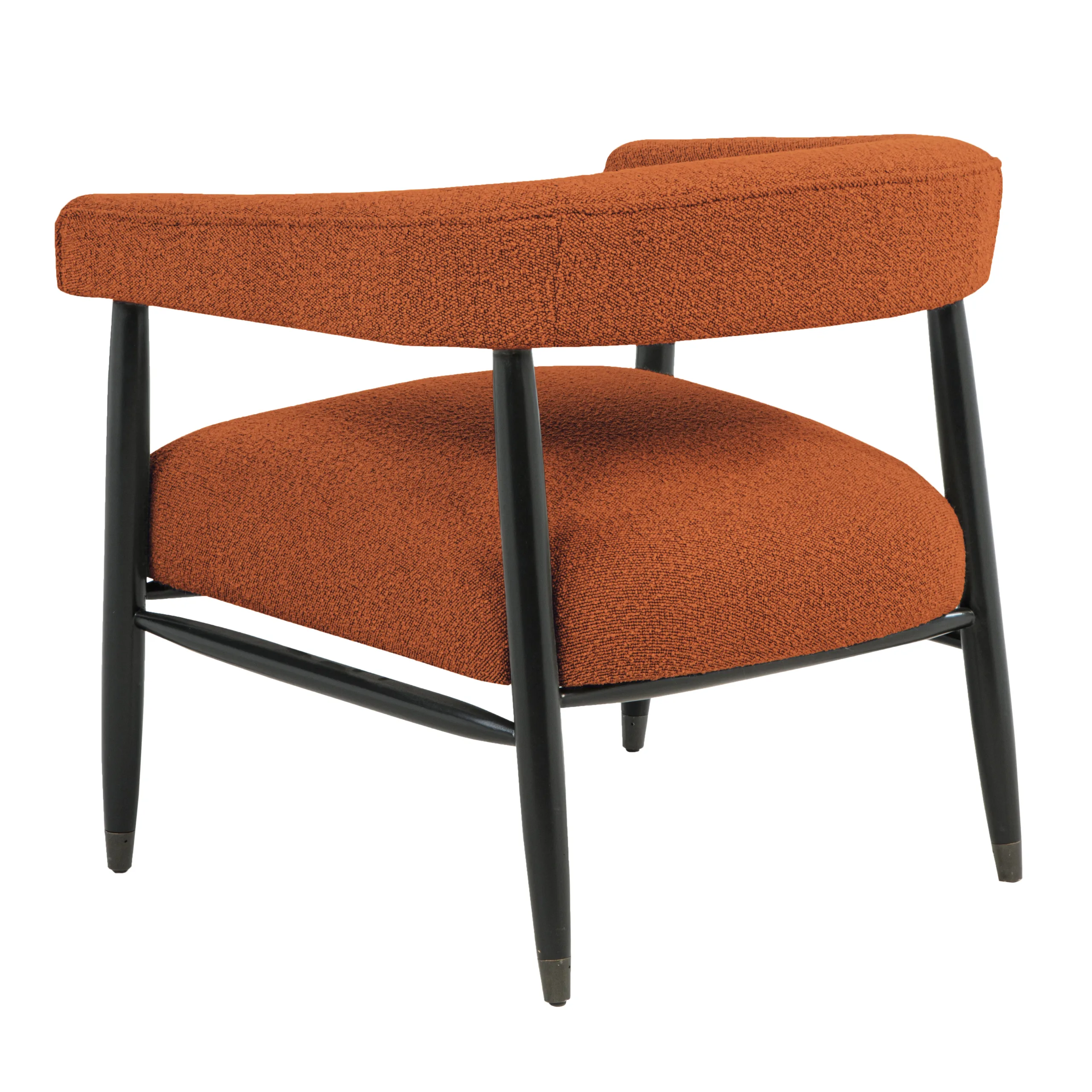 Quincey Arm Chair - Rust Boucle - Image 4