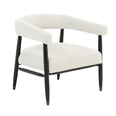 Quincey Arm Chair - Ivory Boucle