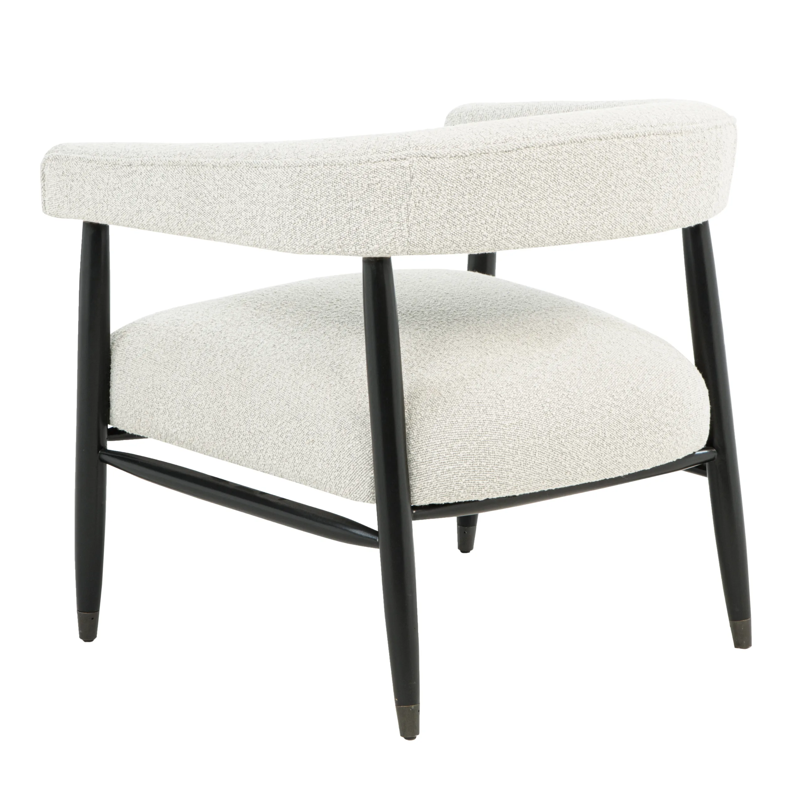 Quincey Arm Chair - Ivory Boucle - Image 4