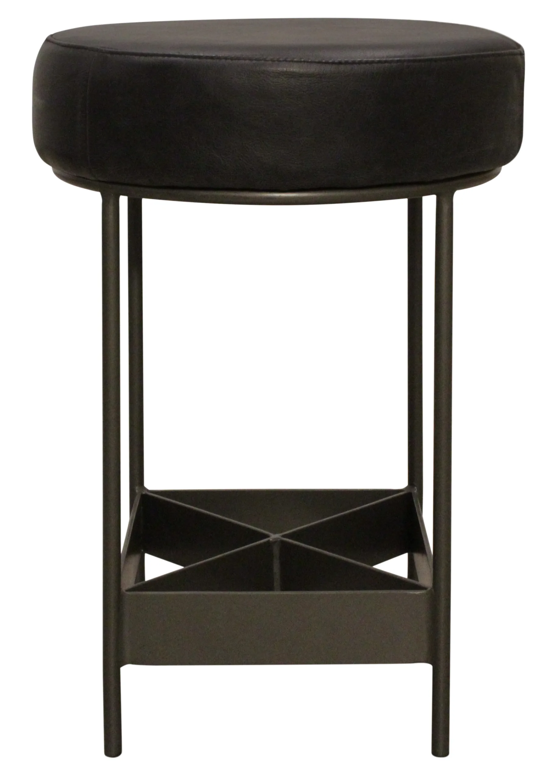 Eby Leather Counter Stool - Antique Black