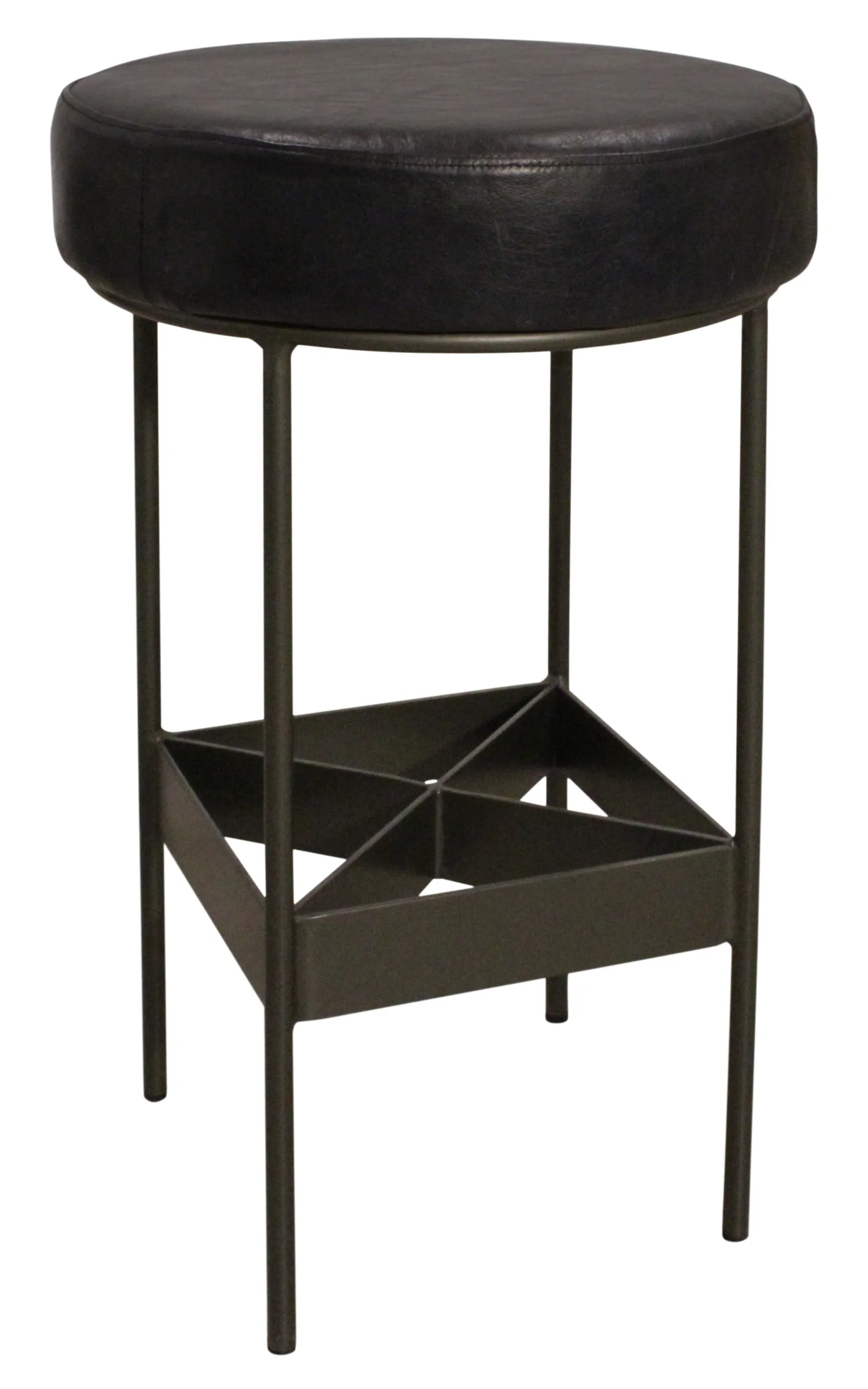 Eby Leather Bar Stool - Antique Black - Image 2