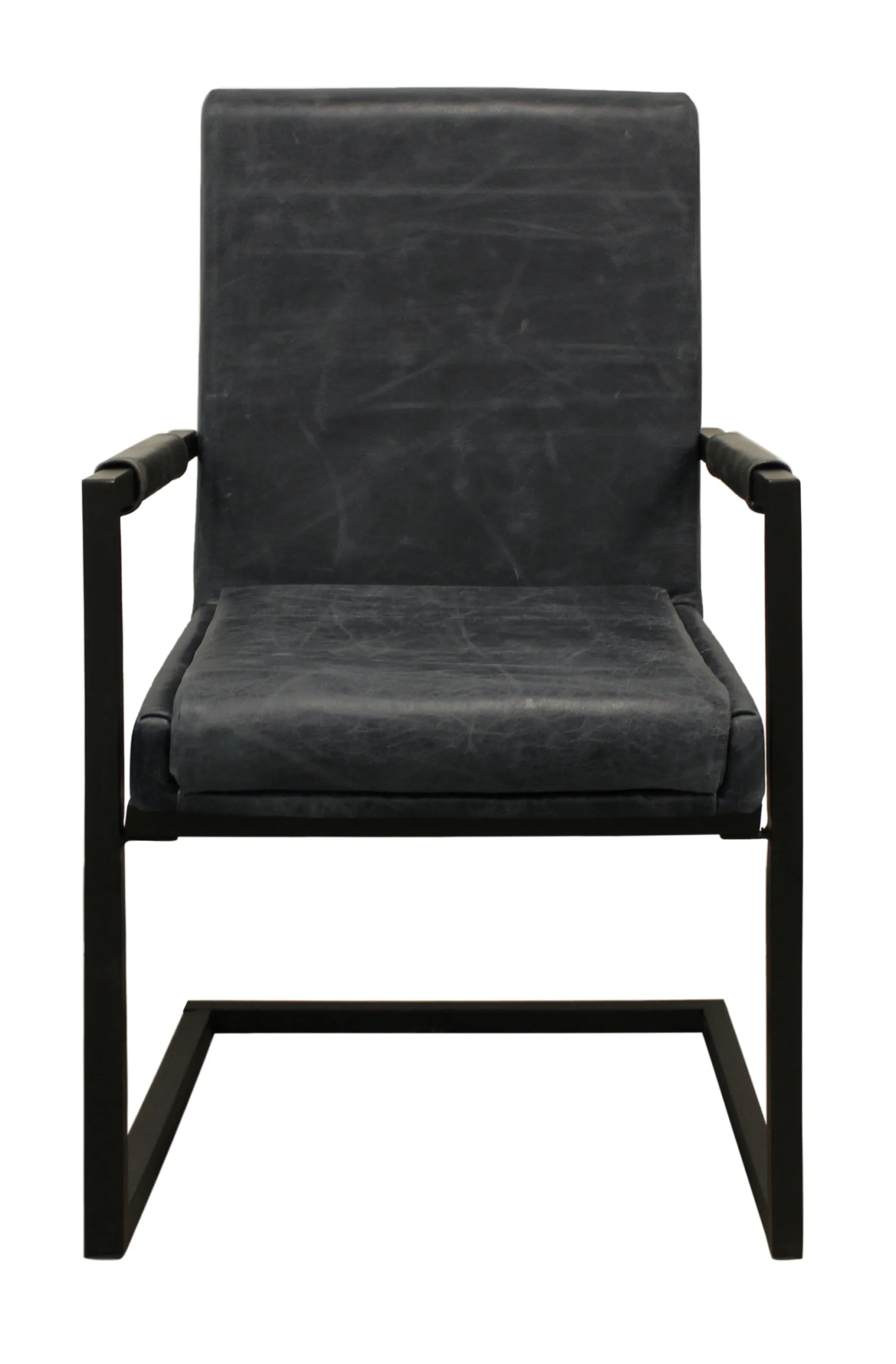 Lloyd Leather Arm Chair 2-Piece Set - Antique Black - Image 3