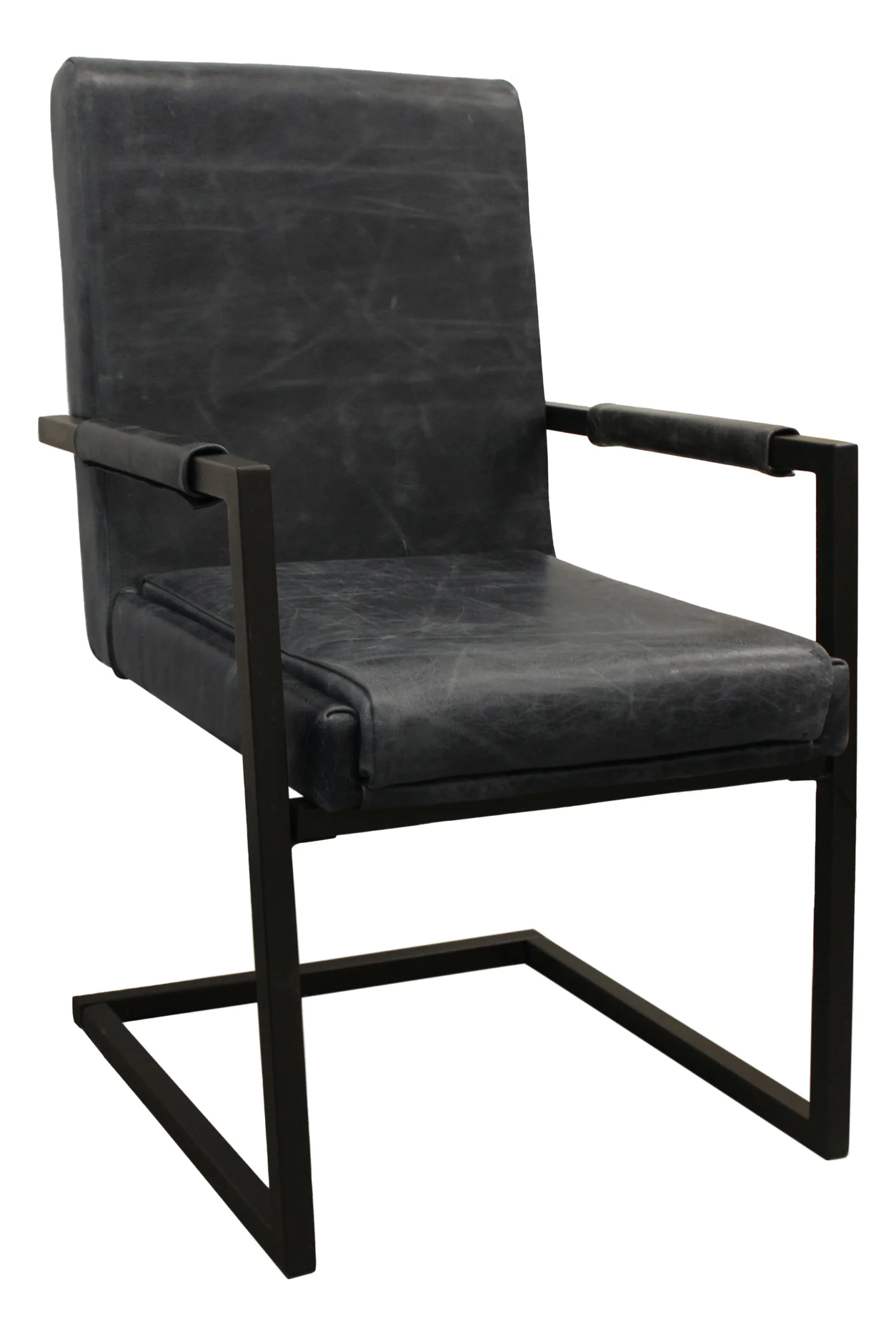Lloyd Leather Arm Chair 2-Piece Set - Antique Black - Image 2