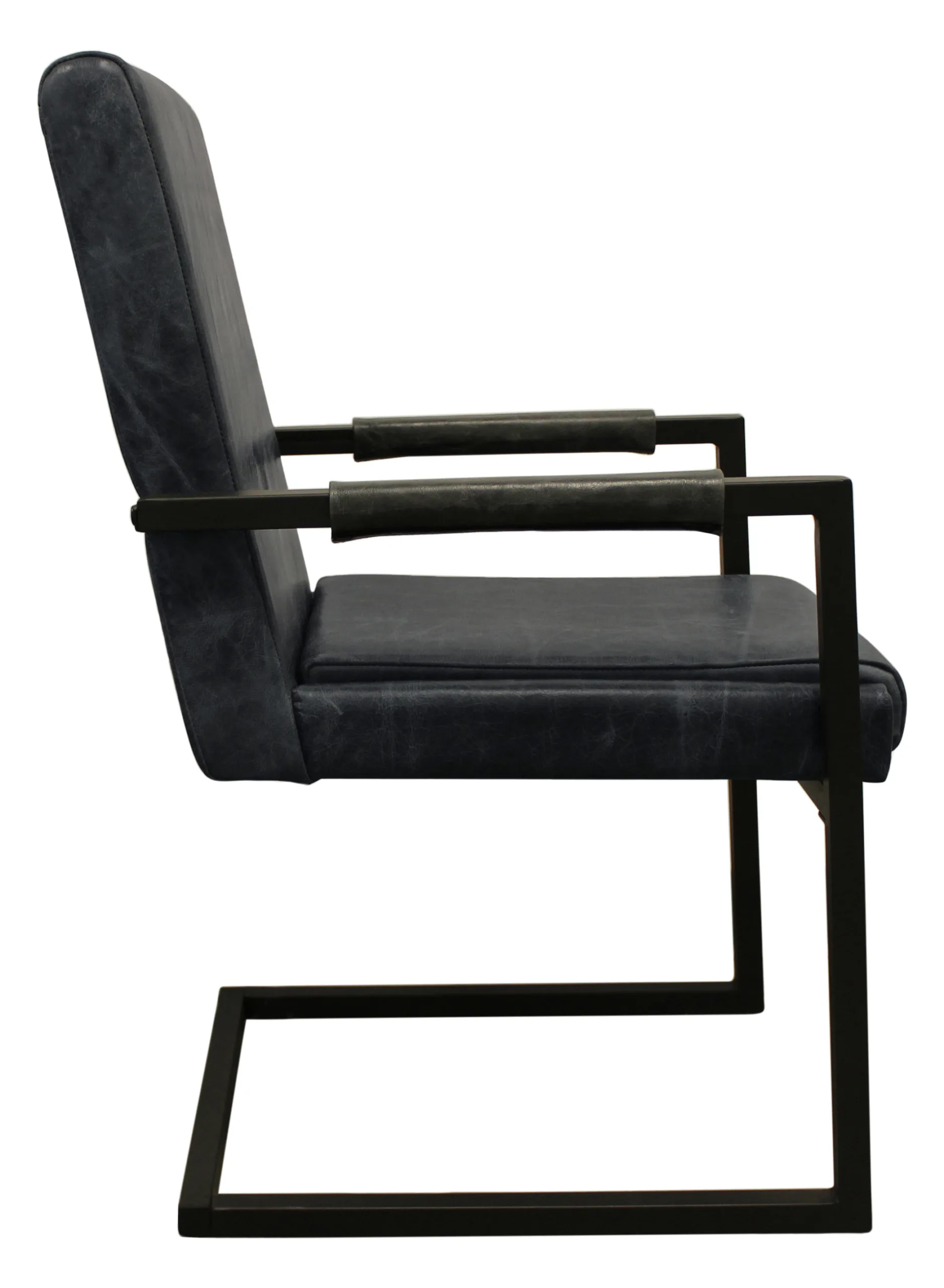 Lloyd Leather Arm Chair 2-Piece Set - Antique Black - Image 4