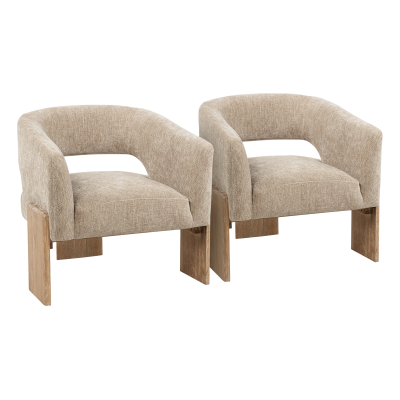 Tango Accent Chair 2-Piece Set - Manchester Beige